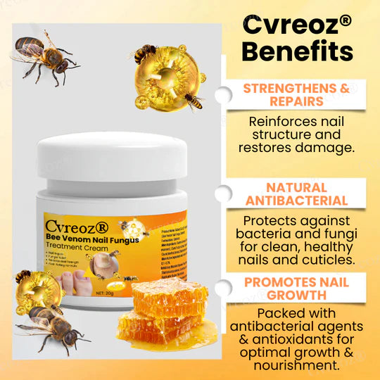 ✅Official Store - Walgreen Pharmacy| Cvreoz® Bee Venom Nail Fungus Treatment Cream