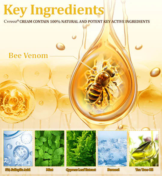 ✅2024 Google Trusted Store - Hypethetic Pharmacy| Cvreoz® Bee Venom Skin Treatment Cream