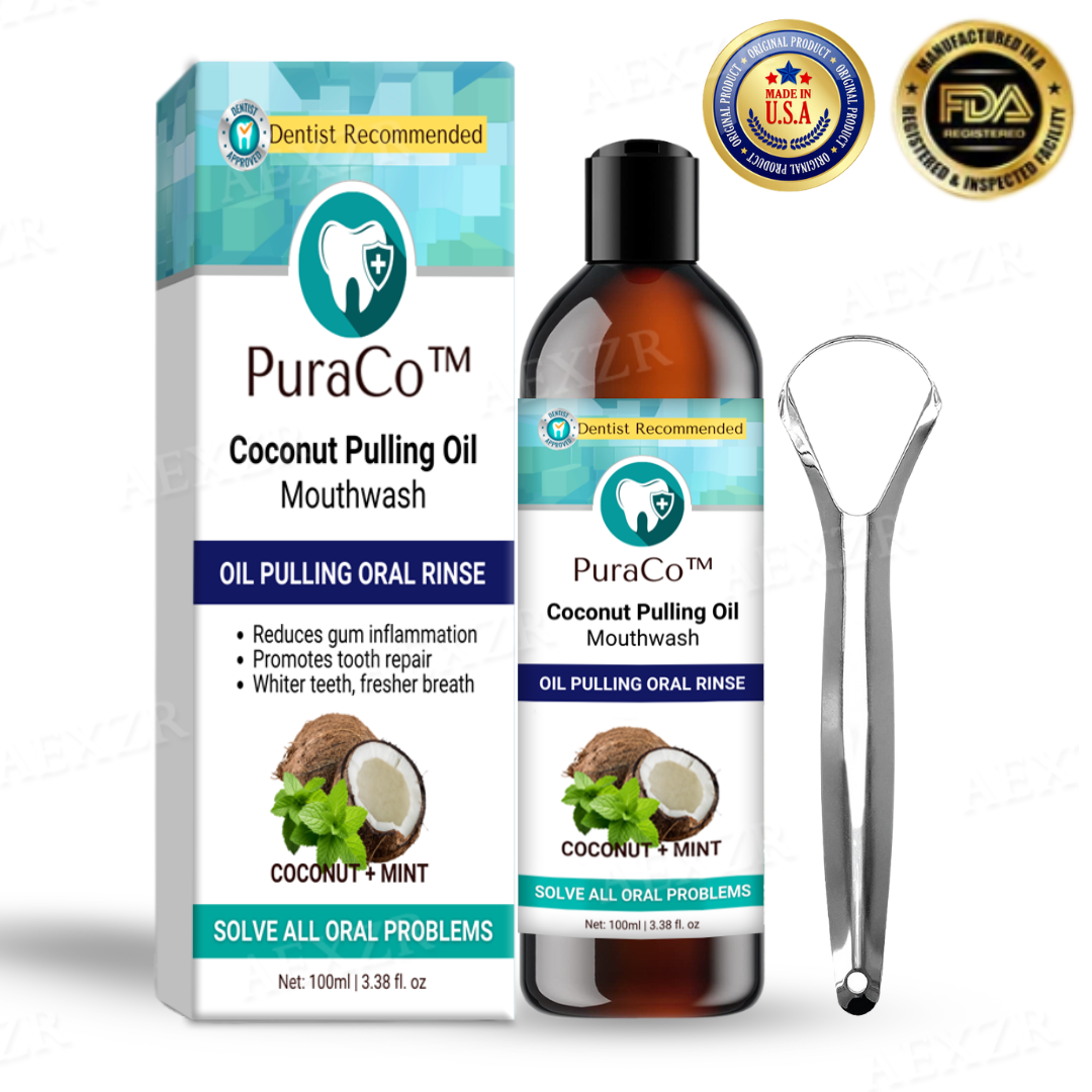 PuraCo™ Coconut Pulling Oil Mouthwash