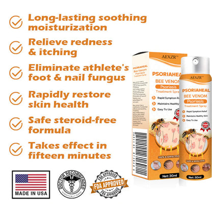 ✅Official Store - Hypethetic Pharmacy| AEXZR™ PsoriaHeal Bee Venom Psoriasis Treatment Spray