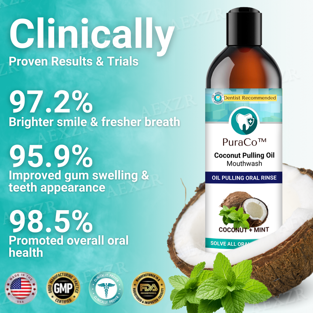 PuraCo™ Coconut Pulling Oil Mouthwash