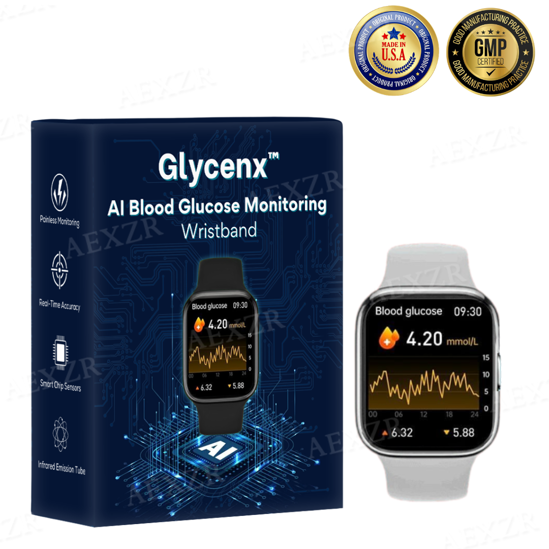 ✅Official Store - Hypethetic Pharmacy| Glycenx™ AI Blood Glucose Monitoring Wristband